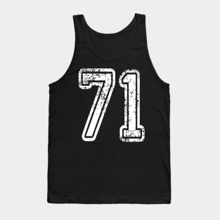 Number 71 Grungy in white Tank Top